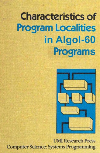 Characteristics of program localities