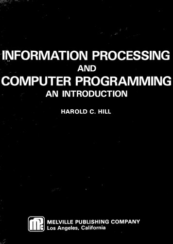Information processing and computer programming