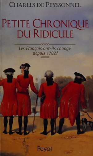 Petite chronique du ridicule by Charles de Peyssonnel cover