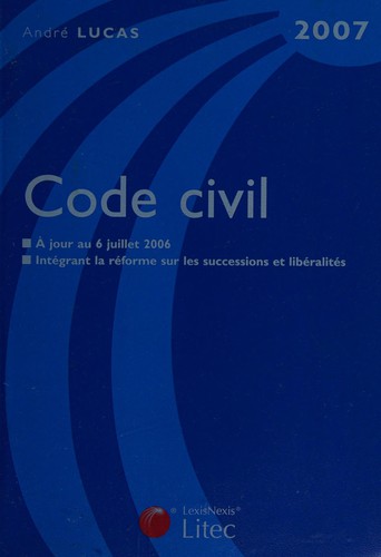 Code civil 2007 by France cover