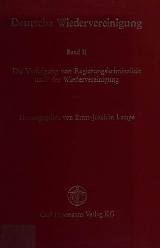 Deutsche Wiedervereinigung by Ernst-Joachim Lampe cover