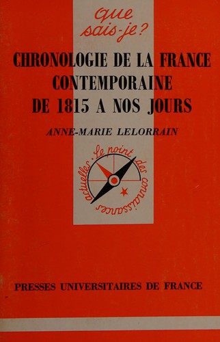 Chronologie De La France by Lelorrain cover