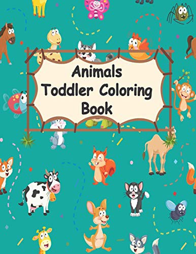 animals toddler coloring book by Teacher Lisa Young cover