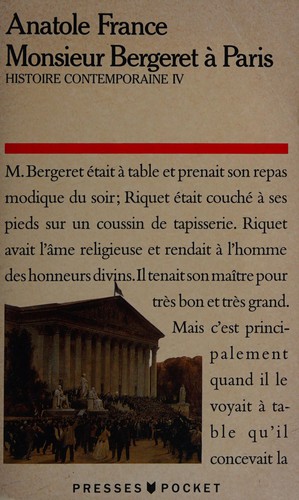 M. Bergeret à Paris by Anatole France cover