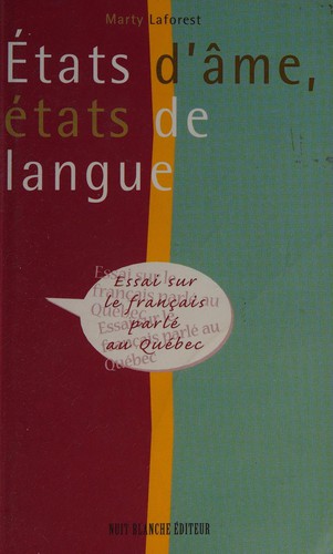 États d'âme, états de langue