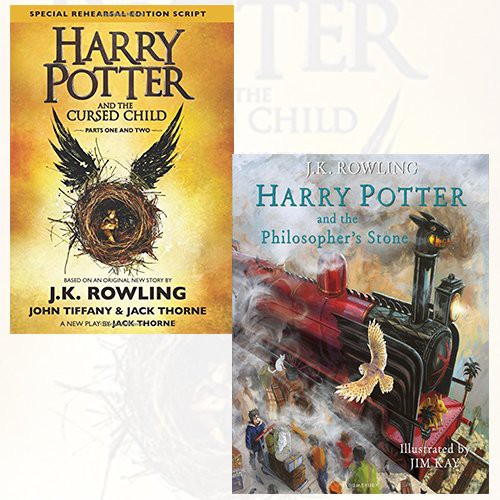 Harry Potter and the Cursed Child, Parts 1 & 2 and Harry Potter and the Philosopher's Stone 2 Books Bundle Collection by J. K. Rowling, Jack Thorne, John Tiffany cover