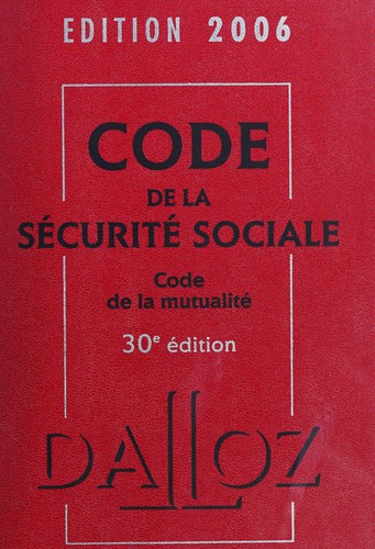 Code de la sécurité sociale by France cover