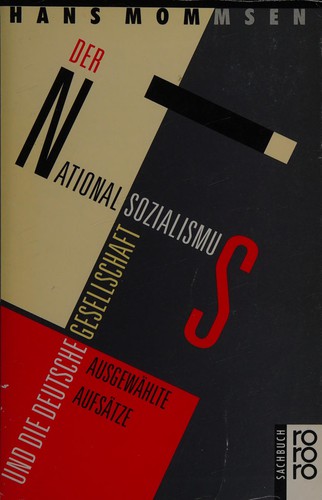 Der Nationalsozialismus und die deutsche Gesellschaft by Hans Mommsen cover