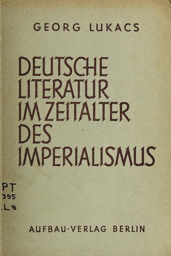 Deutsche Literatur im Zeitalter des Imperialismus by György Lukács cover