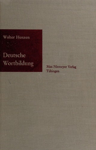 Deutsche Wortbildung by Walter Henzen cover