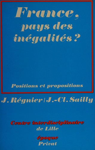 France, pays des inégalités? by Jérôme Régnier cover
