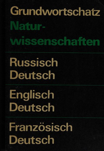 Grundwortschatz Naturwissenschaften by Lothar Hoffmann cover