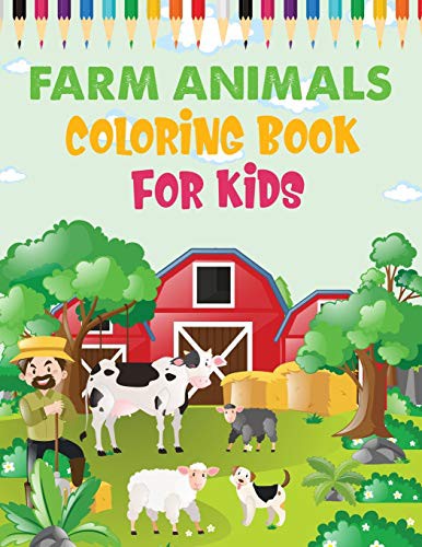 Farm Animals Coloring Book for kids by King Of Store cover