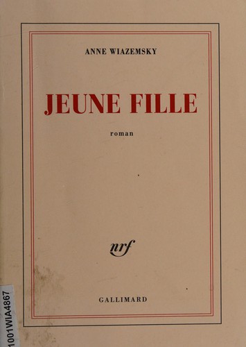 Jeune fille by Anne Wiazemsky cover