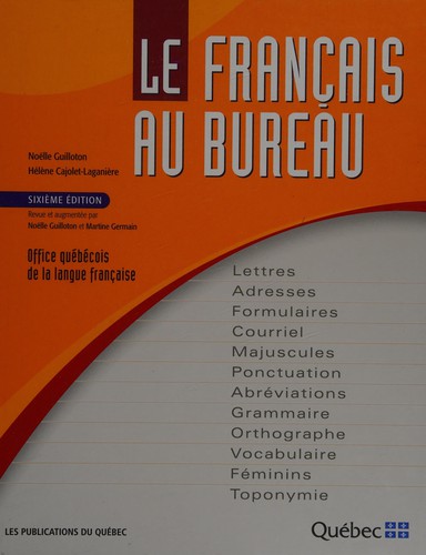 Le français au bureau by Noëlle Guilloton cover