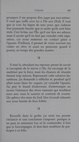 L' iguane by Denis Thériault cover