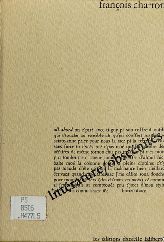 Littérature/obscénité
