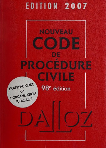 Nouveau code de procédure civile by France cover