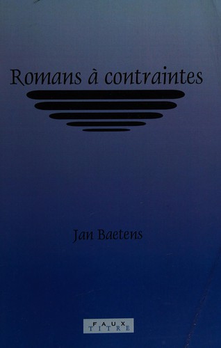 Romans a contraintes by Jan Baetens cover