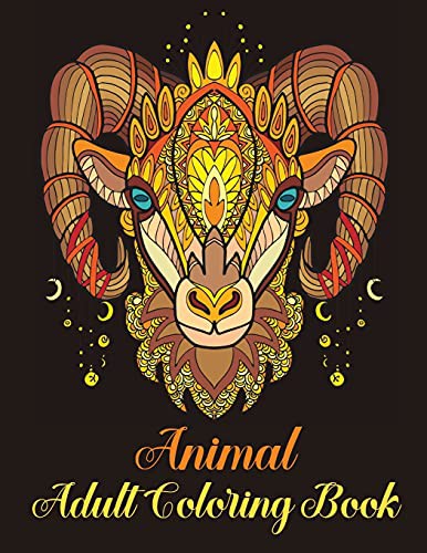 Animal Adult Coloring Book by Debra Deakitten cover