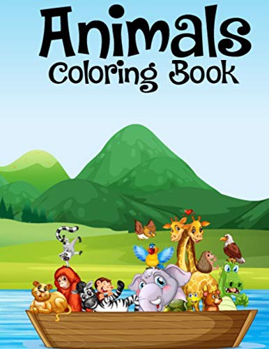 Animals Coloring Book by Bright Coloring Books Publishing cover