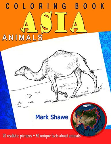 Coloring Book Animals of Asia by Mark Shawe cover