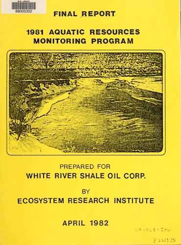 1981 aquatic resources monitoring program