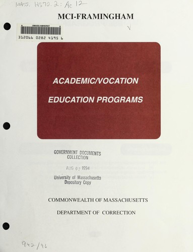 Academic/vocation education programs