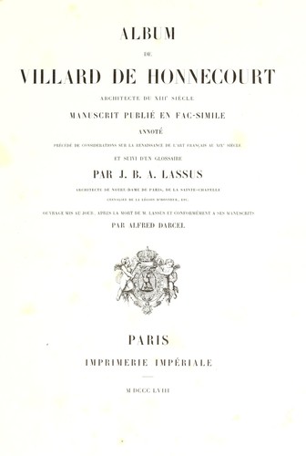 Album de Villard de Honnecourt, architecte du XIIIe siècle by Villard de Honnecourt cover
