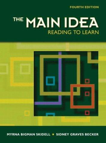 The main idea by Myrna Bigman Skidell, Sidney Graves Becker cover