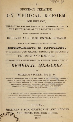 A succinct treatise on medical reform for Ireland
