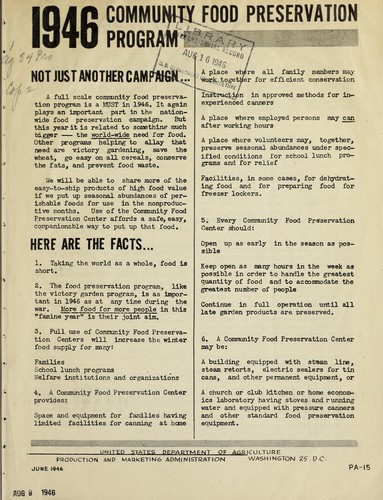 1946 community food preservation program