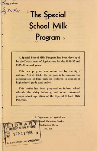 The special school milk program
