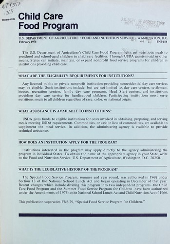 Child care food program
