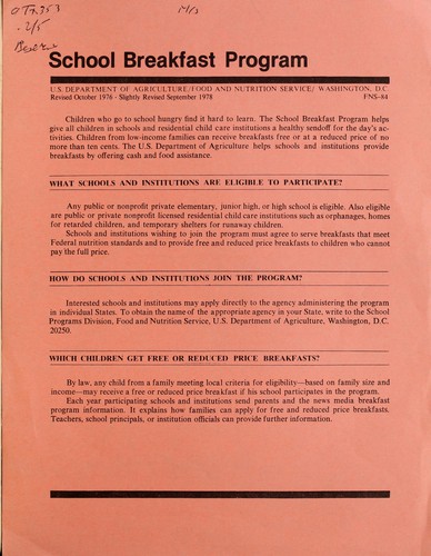 School breakfast program