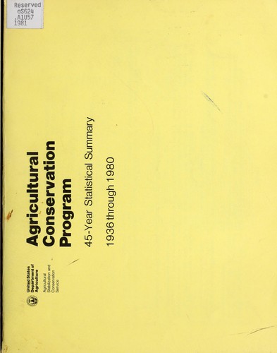 Agricultural conservation program