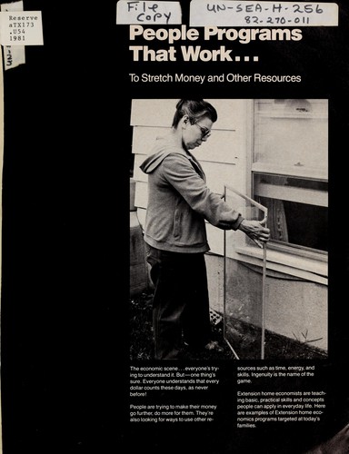 People programs that work- by United States. Extension Service cover