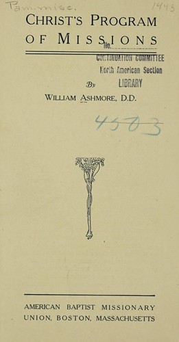 Christ's program of missions