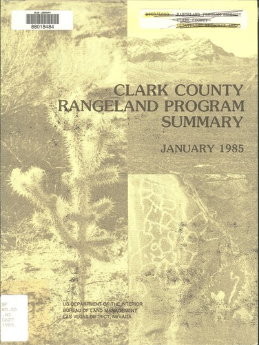 Clark County rangeland program summary