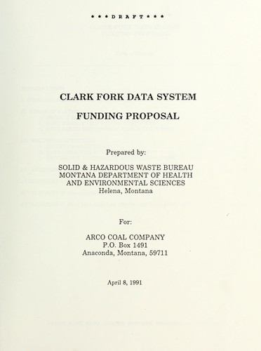 Clark Fork data system funding proposal