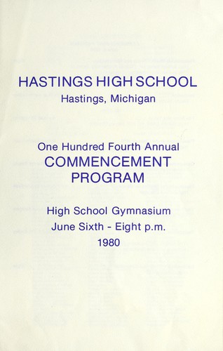Commencement program