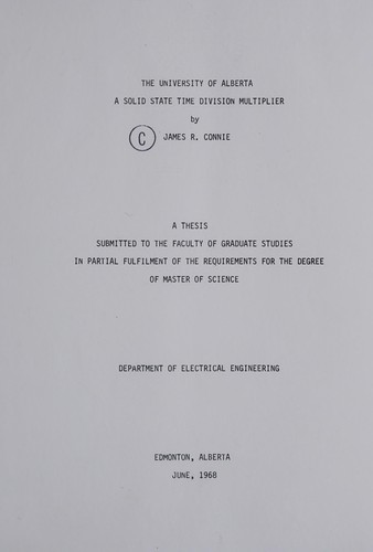 A solid state time division multiplier