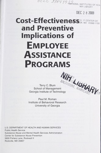 Cost-effectiveness and preventive implications of employee assistance programs