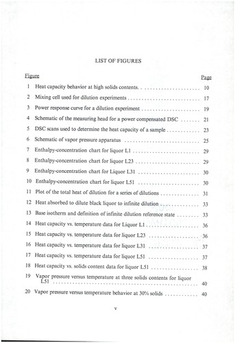 Dependence of the enthalpy and vapor pressure of Kraft black liquor on solids content