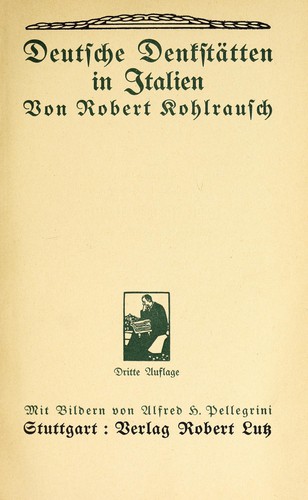 Deutsche Denkstätten in Italien by Robert Kohlrausch cover
