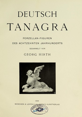 Deutsch Tanagra by Georg Hirth cover