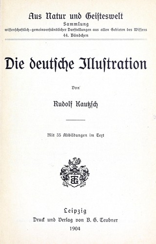 Die deutsche Illustration by Kautzsch, Rudolf cover