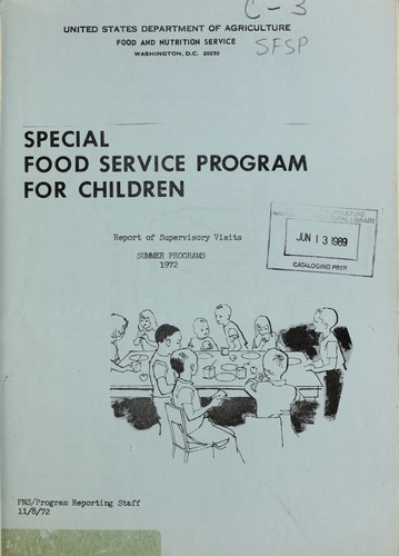 Special food service program for children