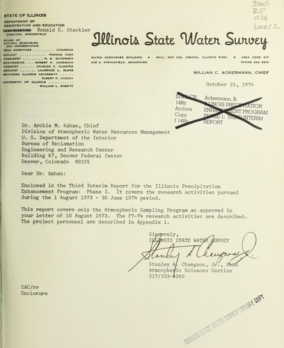 Illinois precipitation enhancement program