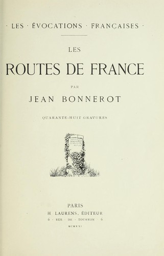 Les routes de France by Jean Bonnerot cover